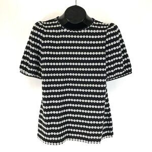 NEW Ann Taylor Embroidered Floral Puff Sleeve Top Women's Medium Petite Career